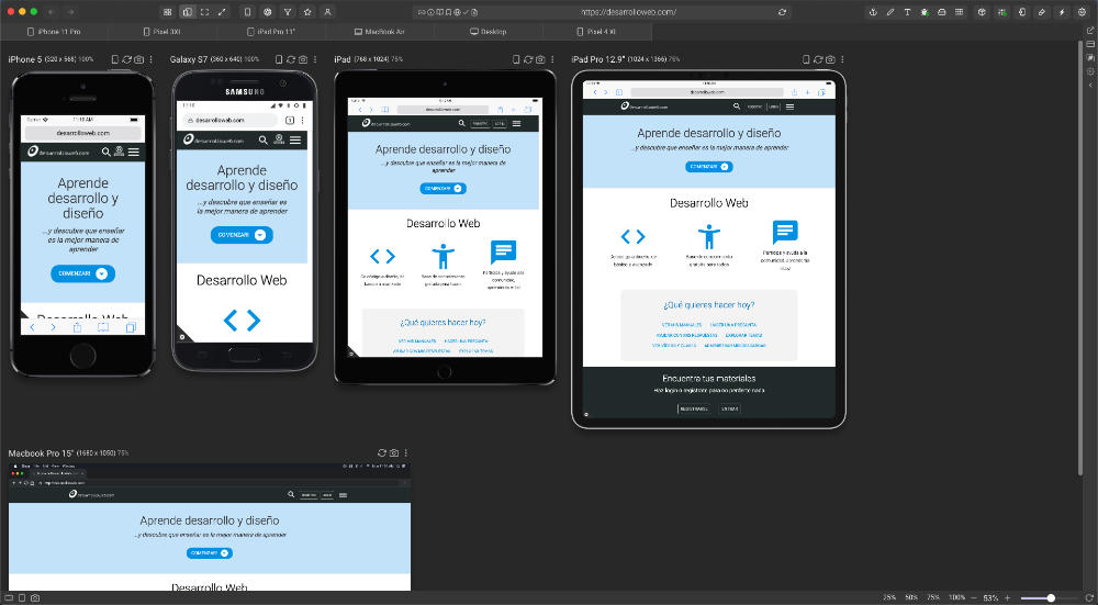 Sizzy, herramienta para el diseño responsive